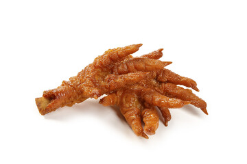 Marinated Chicken Feet Claws Asian Delicacy Snack Food with Golden Crispy Skin