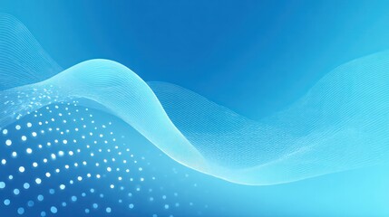 Abstract blue background featuring flowing lines and soft gradients, with bokeh elements