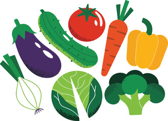 Vegetable Flat illustration  set Vector Illustration