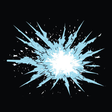 ice explotion vector, ice explotion anime effect