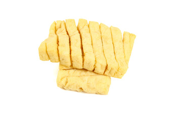 Fresh Sliced Tofu Pieces Ready for Cooking - Healthy Vegetarian Protein Ingredient