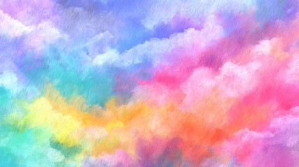 Abstract colorful background with blended pastel hues and cloud-like textures