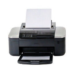 printer isolated on white and transparent background
