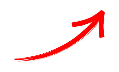 Unique hand-drawn red marker arrow isolated PNG transparent, arrow marker isolated PNG mark hand-drawn, Marked arrow isolated on background.
