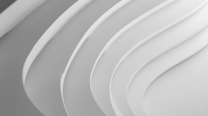 Fototapeta premium Abstract grayscale wave pattern with smooth, flowing lines and subtle shadow gradients