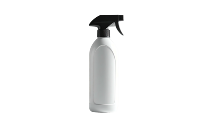 White plastic spray bottle, black nozzle