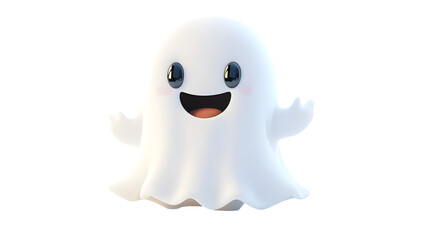 Cute and Friendly Floating Ghost Character