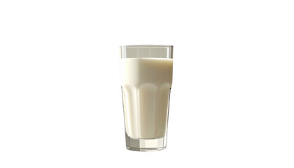 A glass of milk, full, against a black background