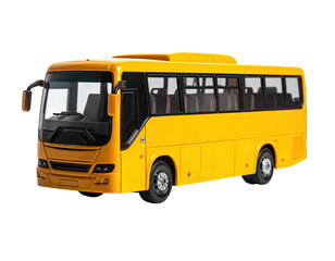 Yellow school bus, side profile, full view