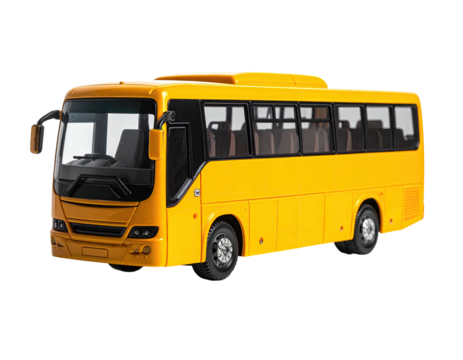 Yellow school bus, side profile, full view