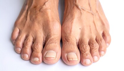 Close-up of aged feet
