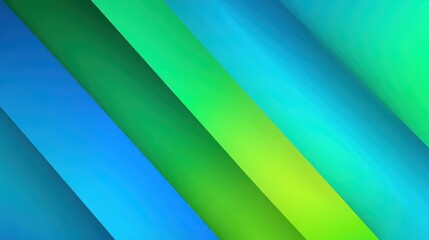 Obraz premium Diagonal color bands transition from blue to green in a gradient, modern abstract