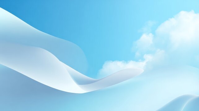 Abstract sky scene with flowing shapes