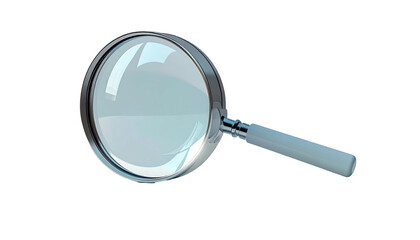 3D illustration of a magnifying glass
