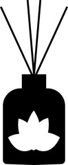 Reed Diffuser Icon , Fragrance Bottle, Aroma Sticks, Home Scent, Relaxation, Wellness, Spa, Air Freshener, and Aromatherapy Symbols in Modern Vector Style, Open Outline Naturopathy Icons design