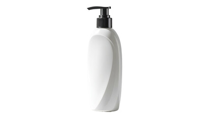 White plastic pump bottle with swirling design