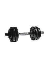 Black dumbbell, simple, isolated, studio shot