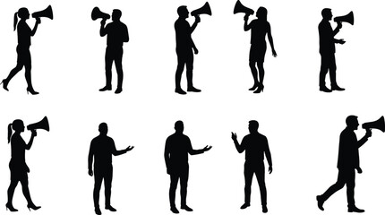 Fototapeta premium vector silhouettes of people