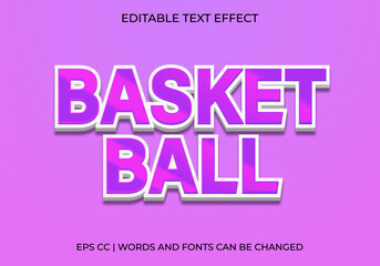 Editable Basketball Girl, Bold 3D Typography Design for Promotional Banners