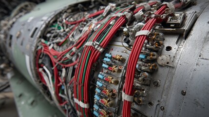 Complex electrical system close up