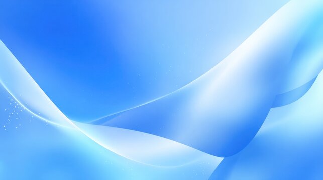 Fluid light plays across a blue gradient, creating a smooth, calming atmosphere