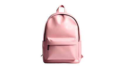 Pink backpack, front view
