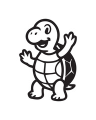 black and white silhouette Rabbit art design
