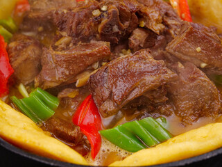 Traditional Chinese Braised Goose in Iron Pot - Northeast Nongjia Style Stewed Dishes