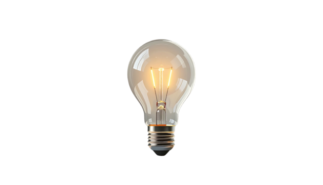 Illuminated lightbulb against black background (1)