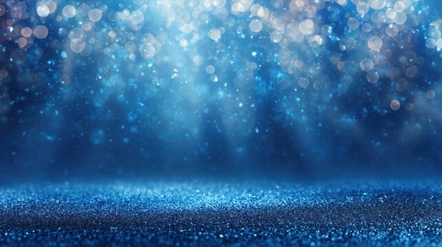 Shimmering bokeh lights and glitter on a textured surface creates a festive backdrop - Powered by Adobe