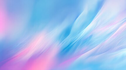 Soft, airy strokes of pink, white, and blue create an ethereal, dreamlike abstract art