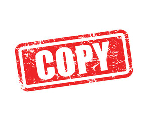 COPY Stamp Label – Grunge Rubber Seal Vector Illustration Isolated on White Background