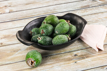 Sweet ripe juicyfruit feijoa