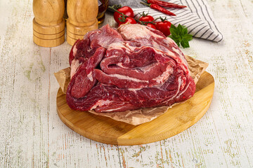 Raw beef meat for cooking