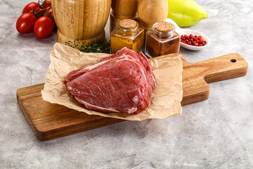 Raw beef piece for cooking