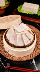 Traditional Hubei Macheng White Tofu Cake in Bamboo Steamer - Hot Pot Specialty Ingredients