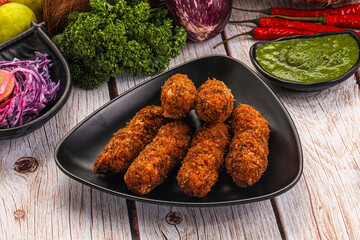 Indian minced meat kebab kofta