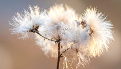 Close-up of delicate, fluffy seed heads