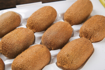 Fresh Kiwifruit Set in White Packaging Tray - Healthy Organic Fruit Gift Collection