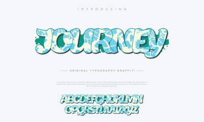 Cloud Inspired Graffiti Style Typography for Urban Art