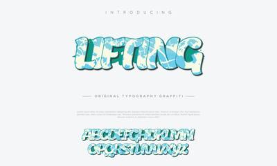 Urban Graffiti Typography Design with Cloud Background