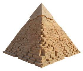 Mystic pyramid with carved sand stones
