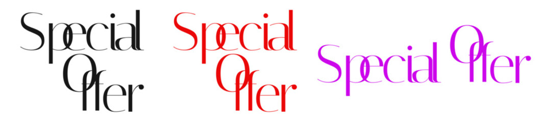 Special offer text in different colors a promotional message designed to attract customers and boost sales with attractive discounts