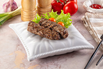 Hot beef kebab minced meat