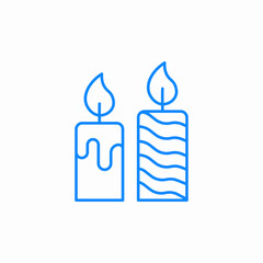 candles flame burning icon sign vector