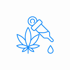 cannabis oil dropper icon sign vector