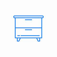 chest of drawer icon sign vector