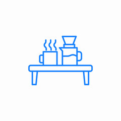 coffee morning break icon sign vector