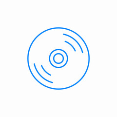 compact disc music icon sign vector
