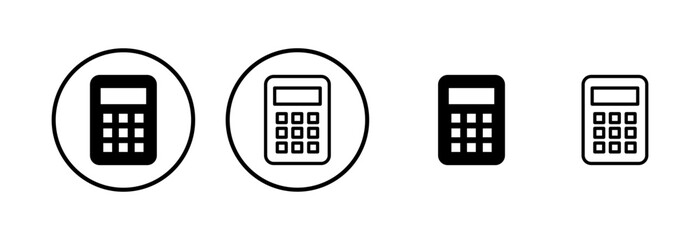 Calculator icon logo design. Accounting calculator sign and symbol.